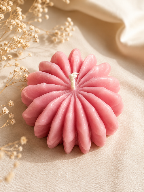 Pink Pumpkin Candle